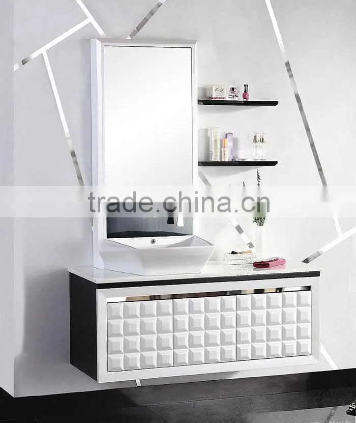 ROCH 8004 Top Quality Plywood Bathroom Vanity Manufactory With Stone Top