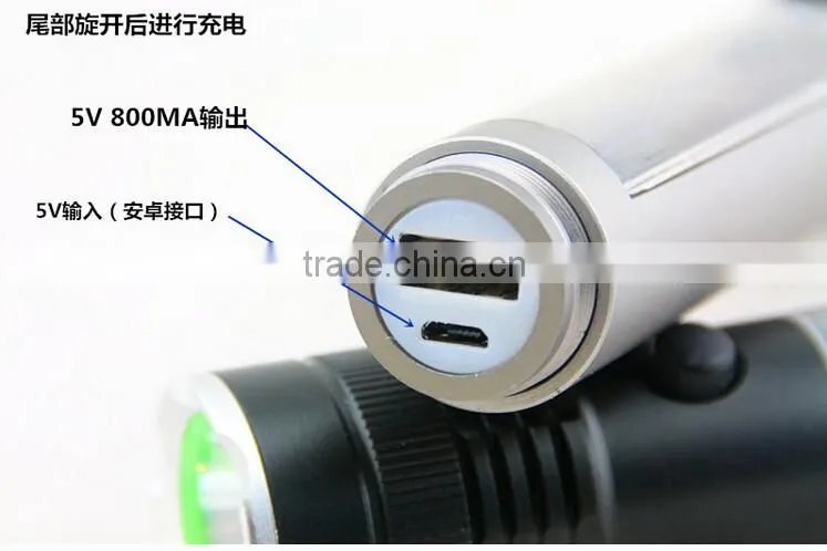 3W Strong Light Rechargeable High Power Led Solar Flashlight