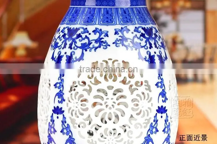 Vintage LED Pendant Light Blue White Porcelain Chandelier Star Jingdezhen Ceramic Loft Coffee Bar Restaurant Kitchen Lights