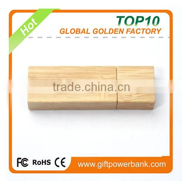 Genuine Storage Capacity Wooden USB Flash Drive for Logo silk printing