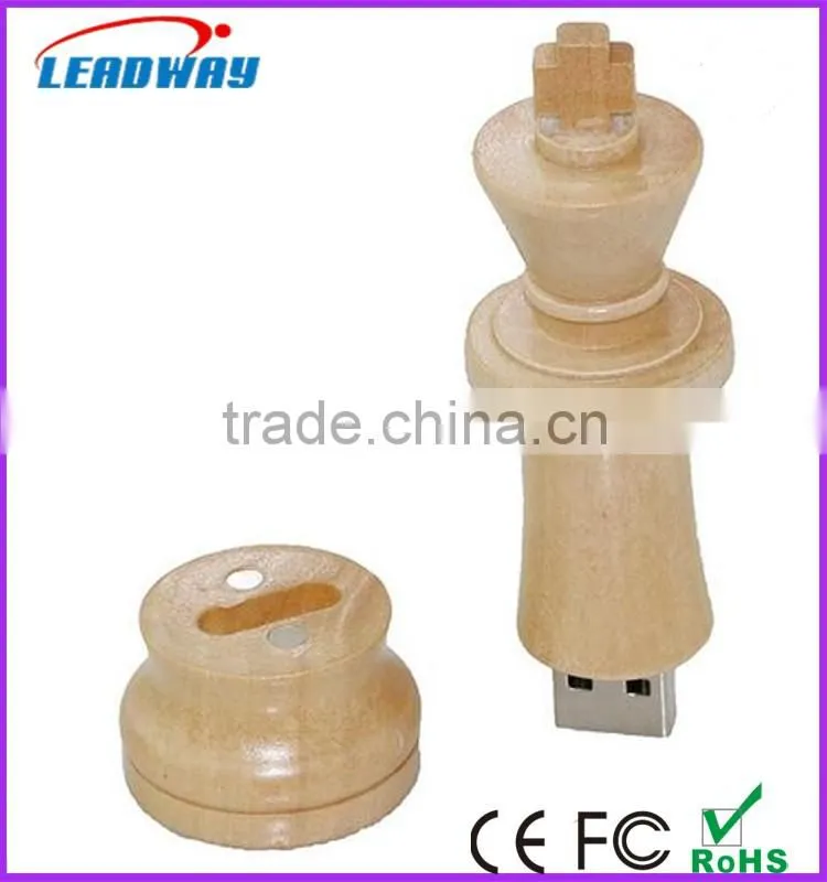 Eco-Friendly Wooden Chess Shaped USB 2.0 Flash Drive