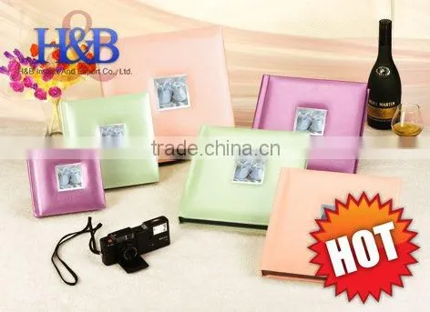 Popular colorful leather wedding album 10x10 photo album