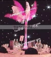 shanghai event rental party Silver 5 Arm led illuminated Candelabra Centerpiece