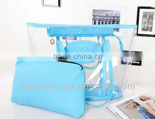 promotional summer transparent handbags fashion transparent handbags beach bag