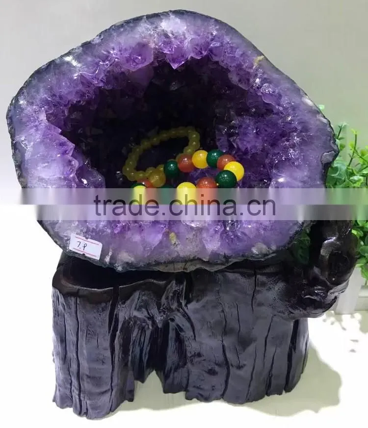7.9kg Natural Uruguay Amethyst Geodes Purple Quartz Crystal Cluster for Gift