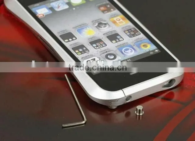 high quality novelty Durable Aluminium Metal Bumper Cover Case for iphone 4 4S
