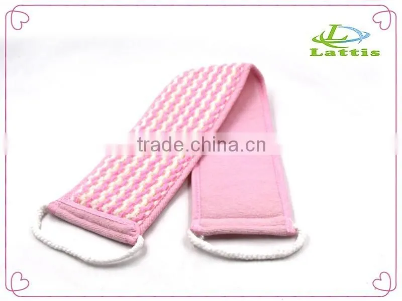 Back scrubber bath strap, sisal bath belt