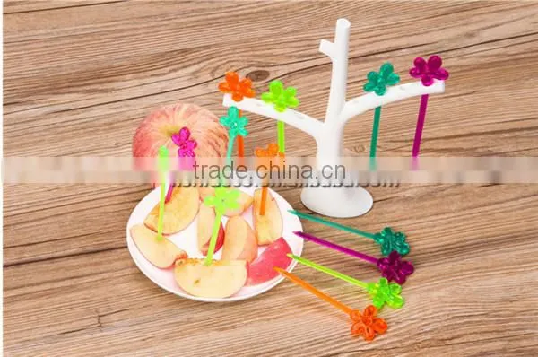 Flower Style Cute Fruit Fork Set