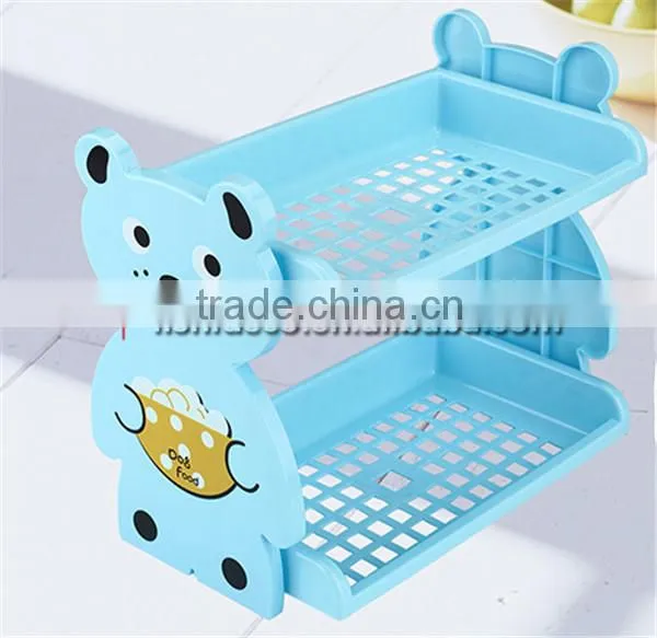 Cartoon Modeling Double-deck Storage Rack Shelves