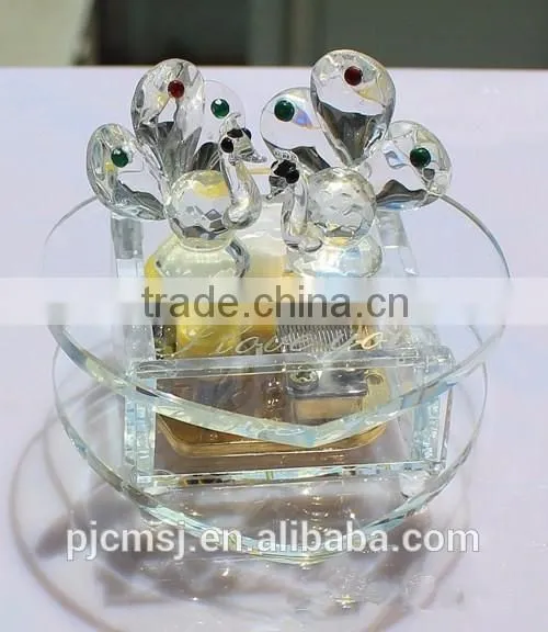 crystal musical instruments with animals for wedding gift favors 2015