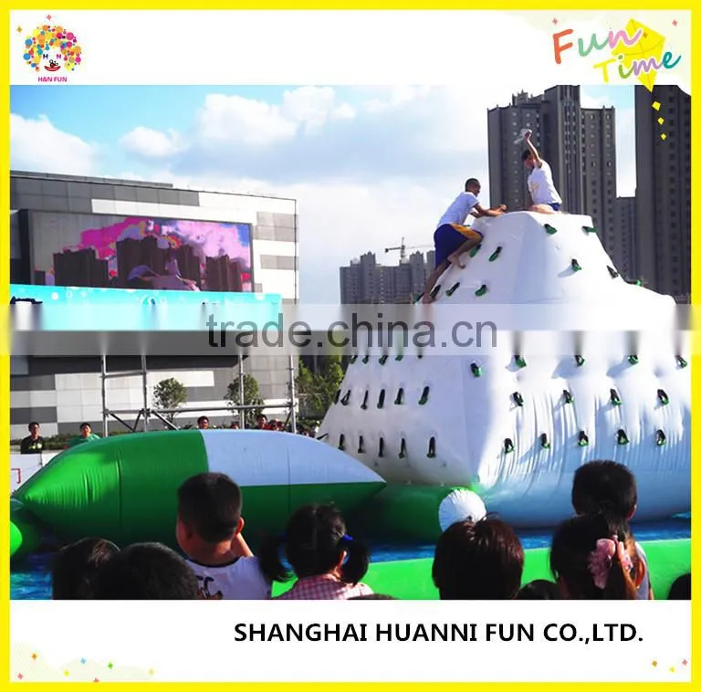 Giant inflatable water iceberg,inflatable climb iceberg at water park