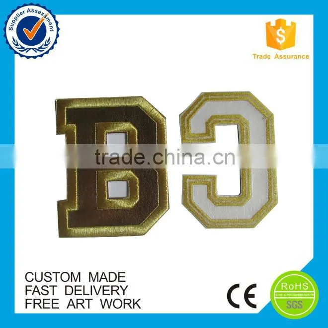 Custom Iron on embroidery letter patches for hat