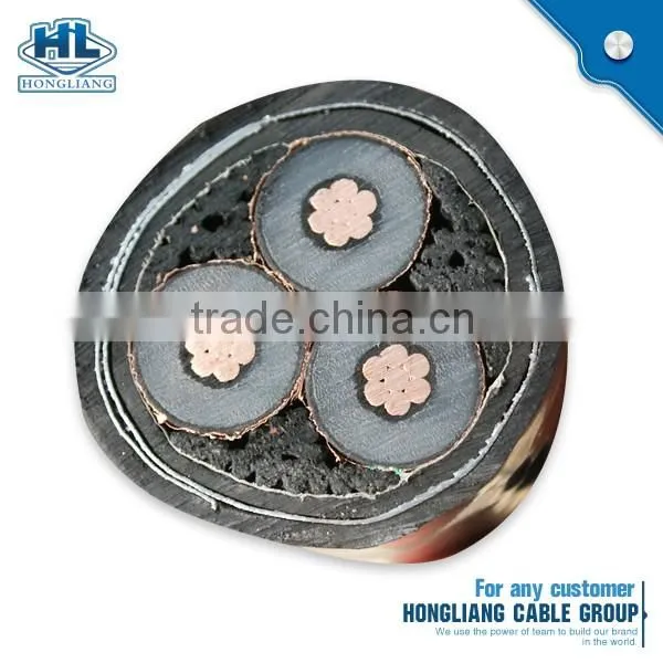 240mm2 185mm2 XLPE CU SWA PVC 6.6kV PVC Jacket and Industrial Application 6.6KV underground power cable