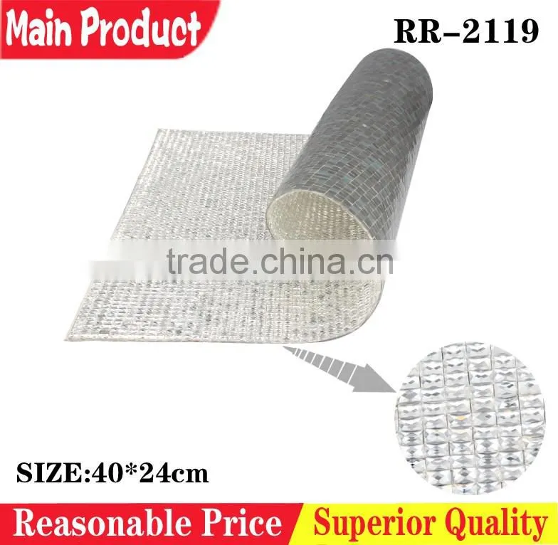 Shining shoes diamond mesh hot fix rhinestone mesh roll
