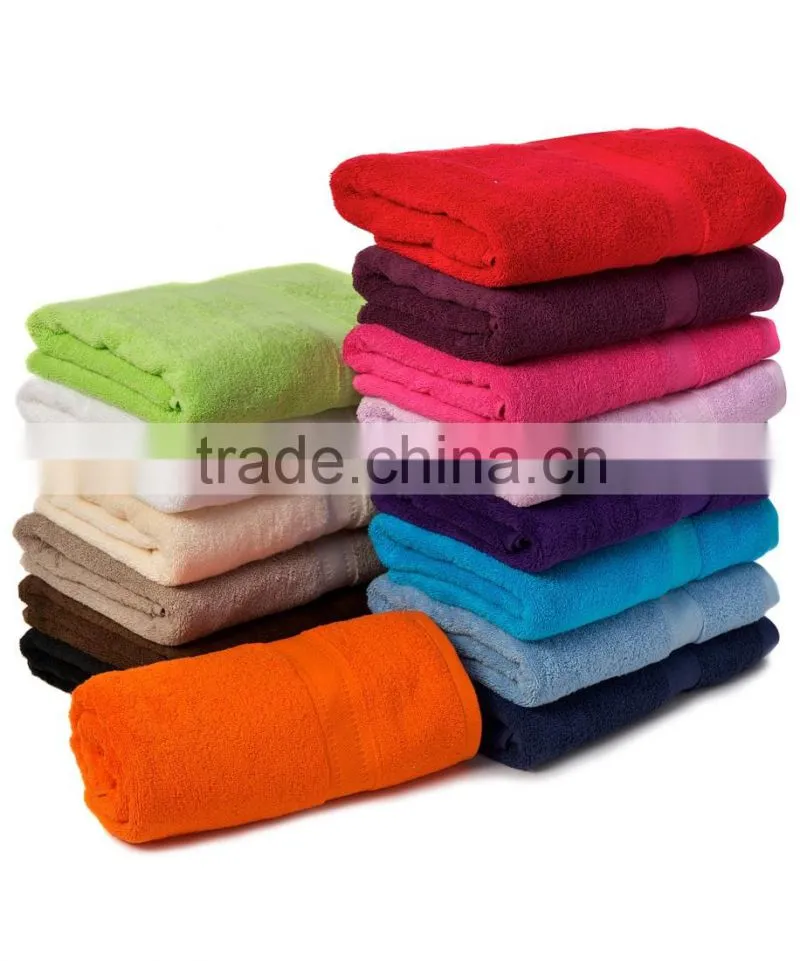 Eco dyed Terry solid color dyed 100% cotton bath towel