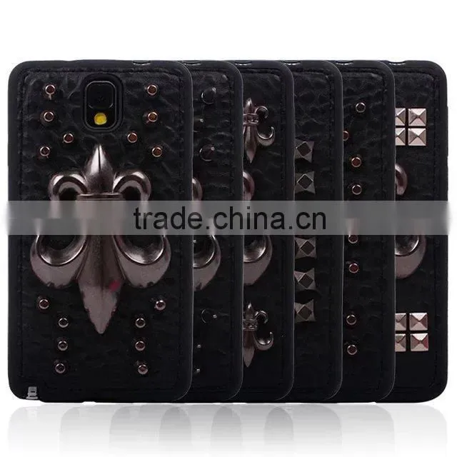 punk rivet skull tpu case for Iphone skull cover