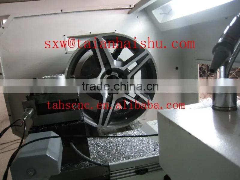 CNC lathe alloy wheel repair with touch probe
