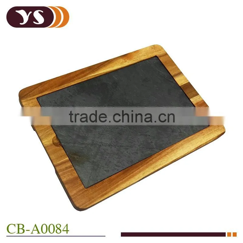 2013 Hot Sale Rectangle Wood Slate Tray
