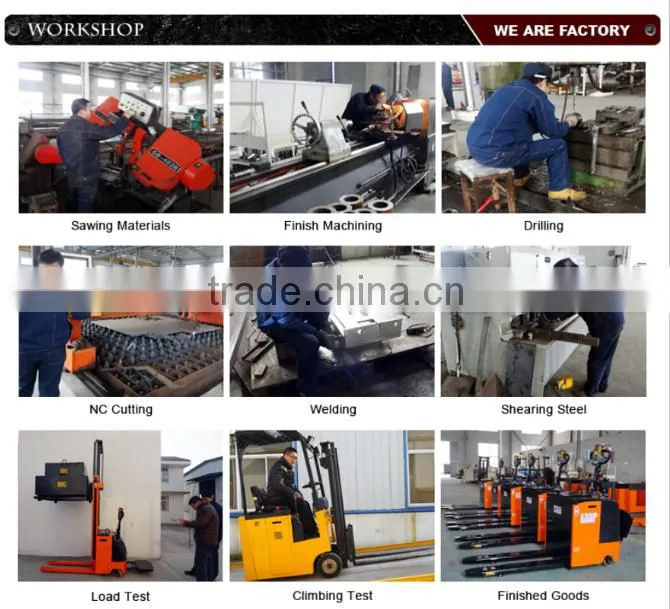 Electric Reach Lift Truck 1ton Capacity 3m Lift Height Reach Stacker