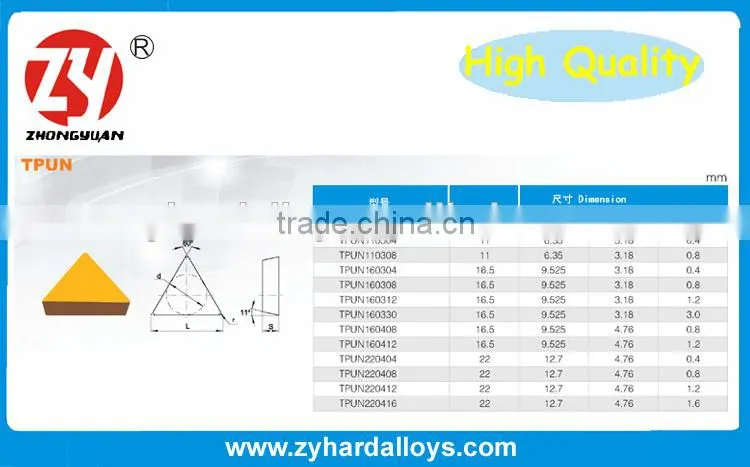 P30 YT5 indexable tungsten carbide insert