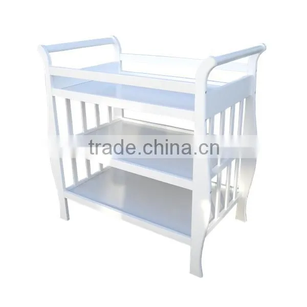Wooden baby changing station