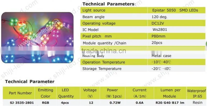 rgb pixel led module 35mm