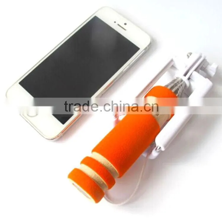Mini Foldable Cable Selfie Stick Wired Selfie Stick