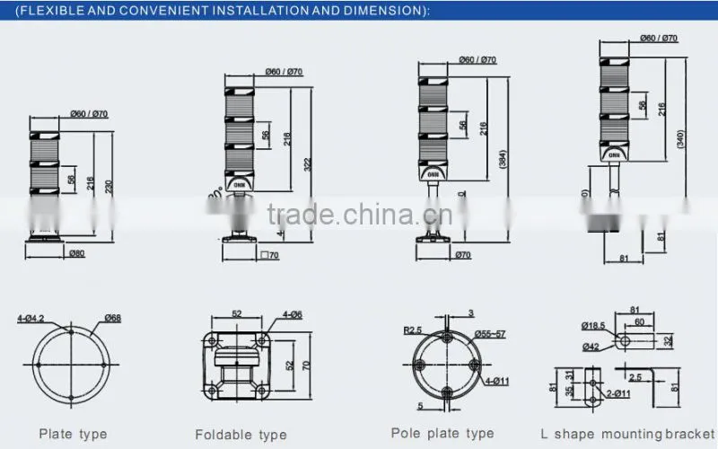 ONN-M4 Industrial Led Lamp Machine / Machine Warning Lamp