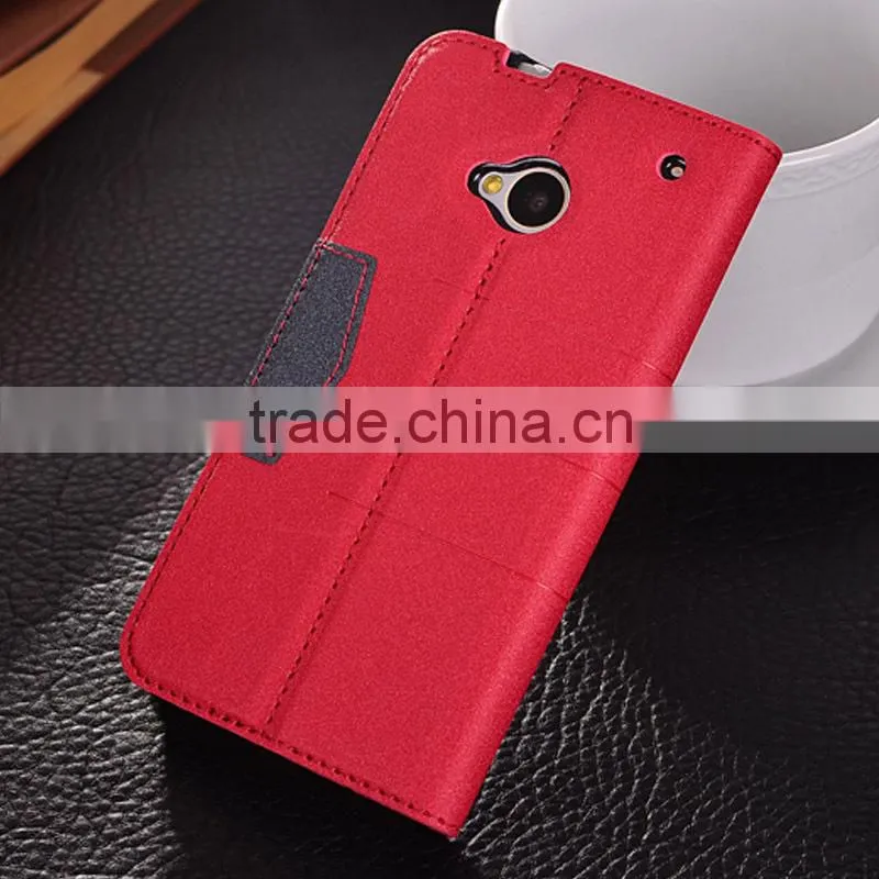 for HTC series HTC M7 dull polish leather phone case