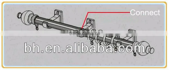 ms rod connector,metal rod connectors,curtain rod connector