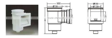 China factory high quality swimming pool cleaning equipment / Swimming pool skimmer
