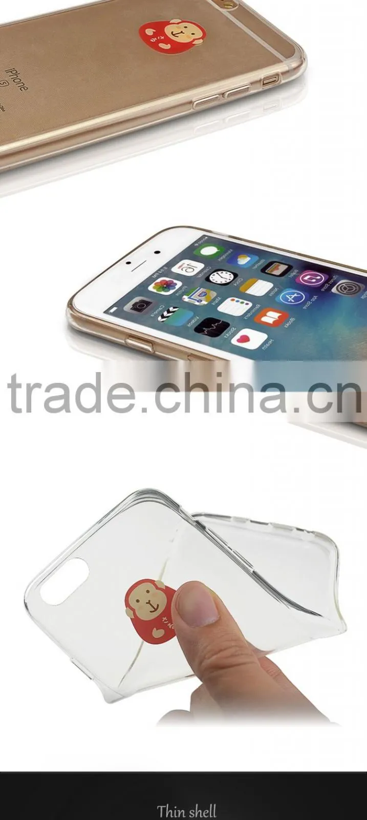 Environmental Protective TPU Material 1.0MM 1.2MM 1.5MM 5.5" Case Cover For Iphone 6 Plus 6s Plus