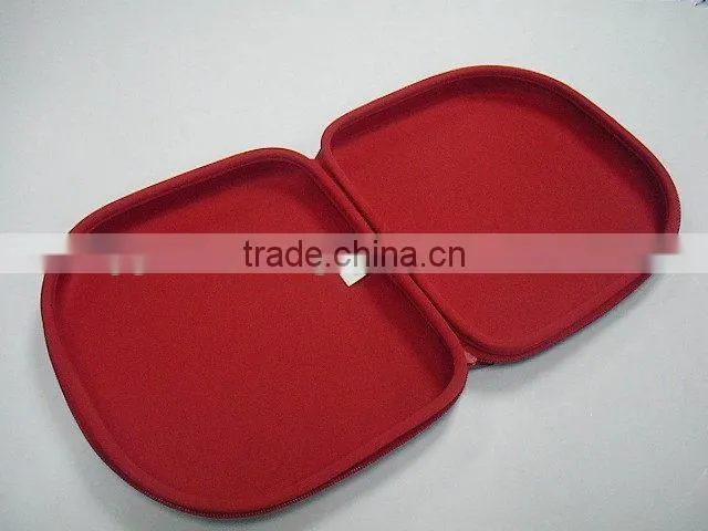 GC---20CM length PU +jersey fabric cosmetic cover eva bag