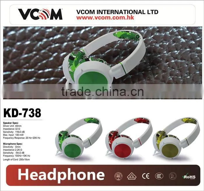 2015 Best Studio Headphone with mic and Volume Control