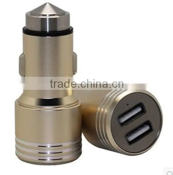 2 port usb car charger for mobile phone