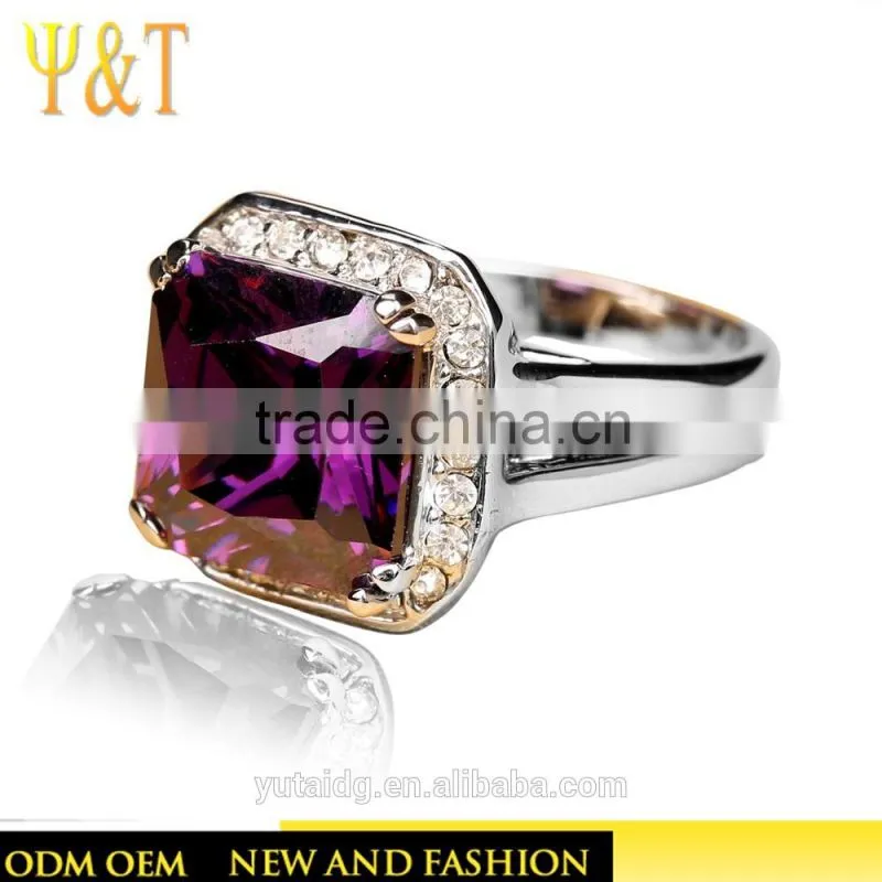 Jingli Jewelry Purple Gemstone Wedding Ring (YJ-846)