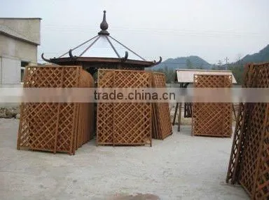 Wooden color lattice trellis for garden