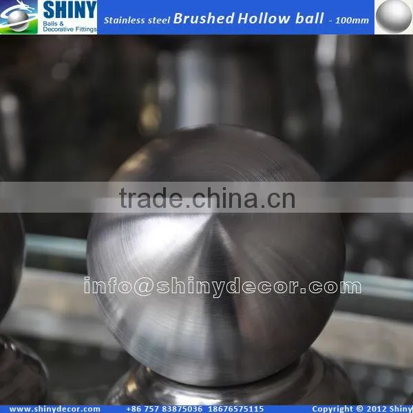 100mm brushed stainless steel hollow sphere