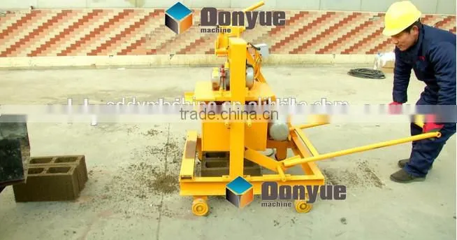Simple QT40-3C hand press brick making machine for small business