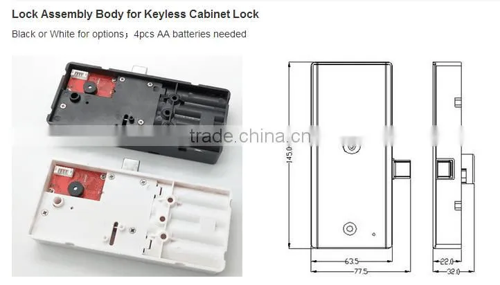 biometric lock opening hotel locks with Auto-rebound function