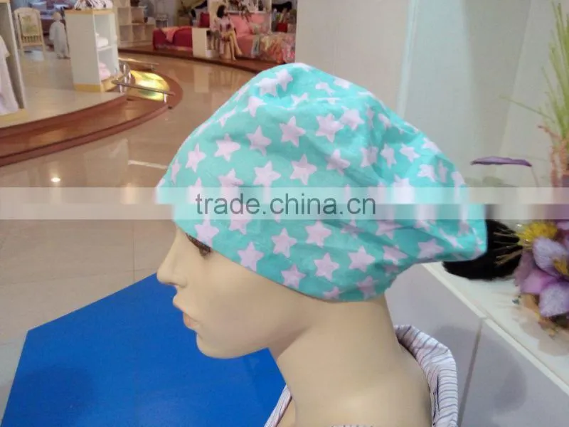 100% cotton medical pink nurse cap