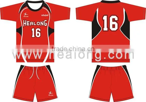 100%polyester custom logo volleyball clothing creen printing
