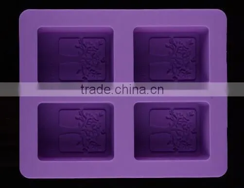 Handmade Silicone square soap mold high temperature resistant silicone soap molds