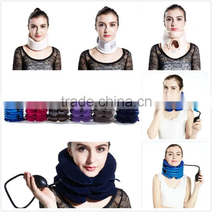 full flannel inflatable air neck traction /Soft Air-pressure Neck Traction cervical collar/cervical traction device