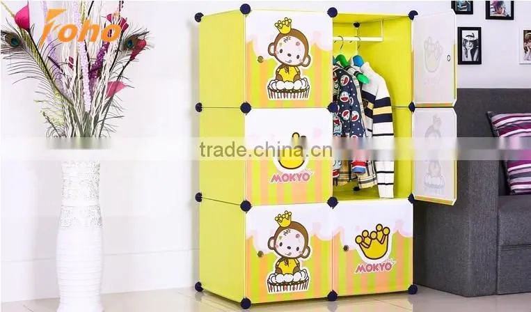3 cubes eco-friendly plasti cube storage organizer with PP panel and connector FH-AL0014-3