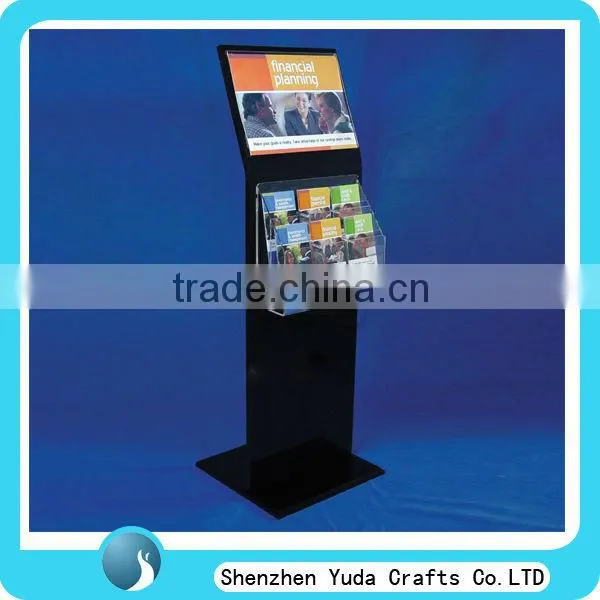 clear acrylic brochure rack,display rack for booklet,acrylic leaflet holder