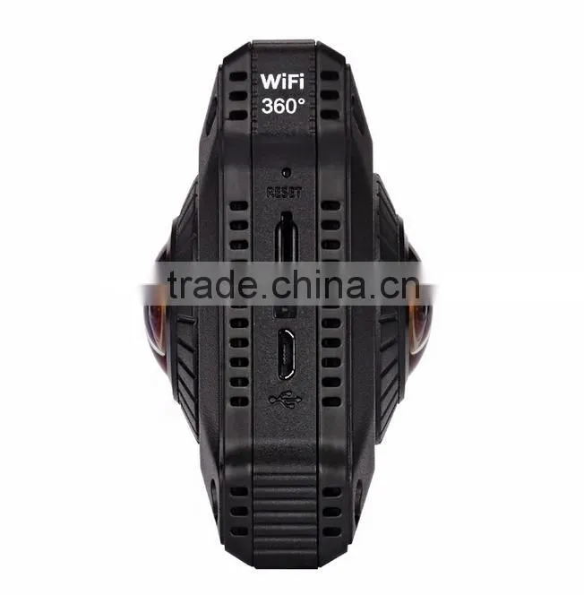 Wifi Dual lens fisheye sport camera 360 720 degree panoramic 1080p panoramic Camera
