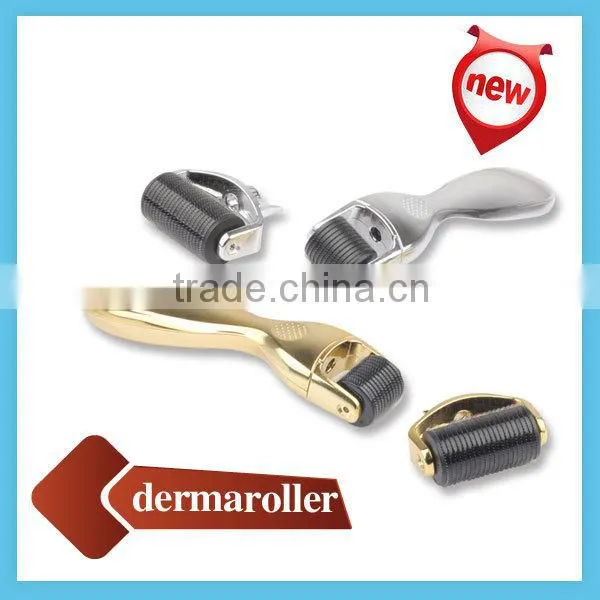 changeable heads 600 pins stainless microneedling dermaroller acne scar removal DRS metal derma roller L013