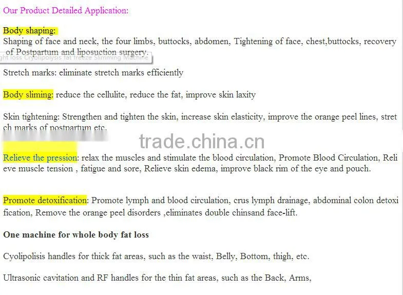 new 2016 Factory Cryolipolysis fat freeze Slimming Machine +lose weight machine for beauty spa salon equipment