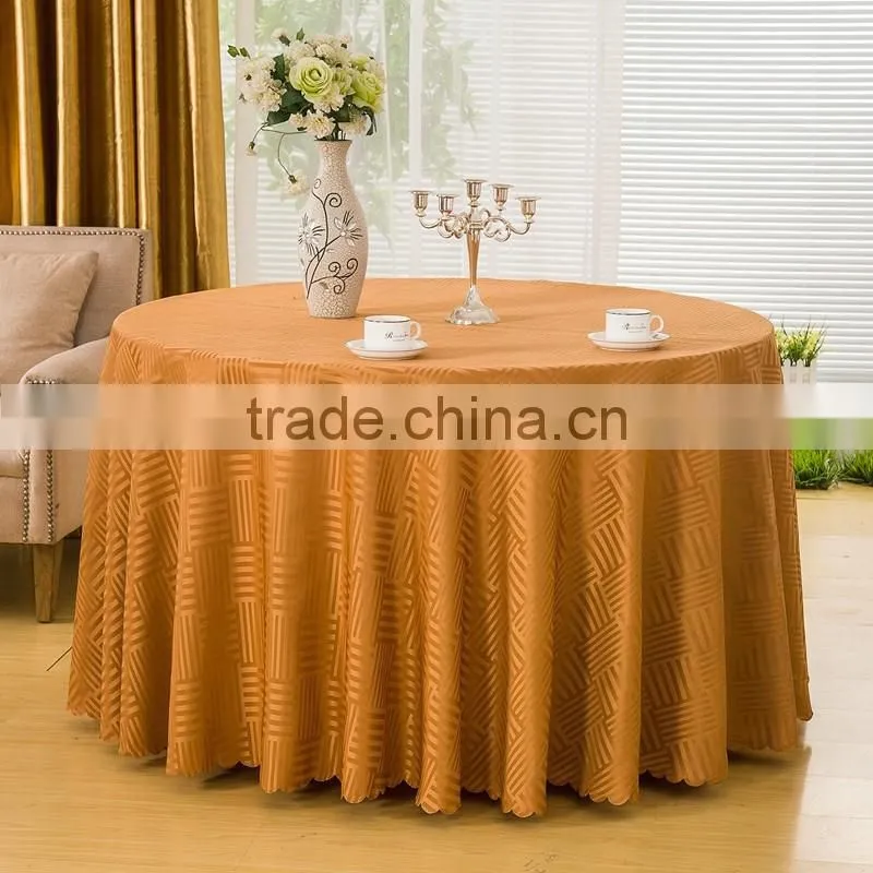 bulk round shape white luxurious wedding table cloths with printing